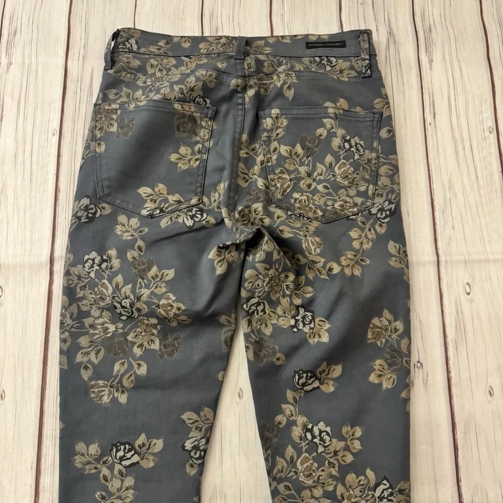 Citizens of Humanity Rocket High Rise Skinny Jeans Floral Print Size‎ 26 Women's